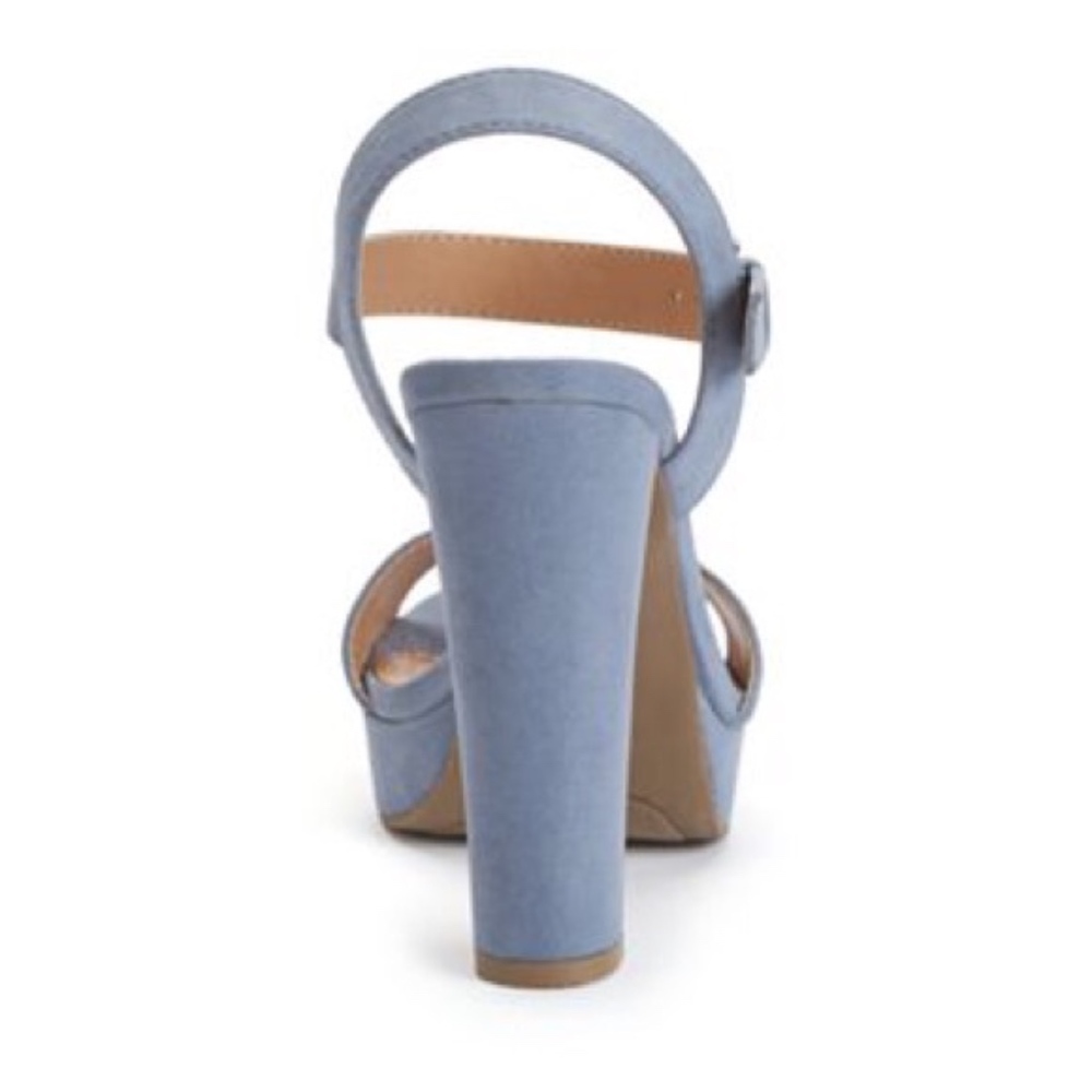 LC Lauren Conrad Blue Chunky Heel Sandals NWT - Picture 4 of 6